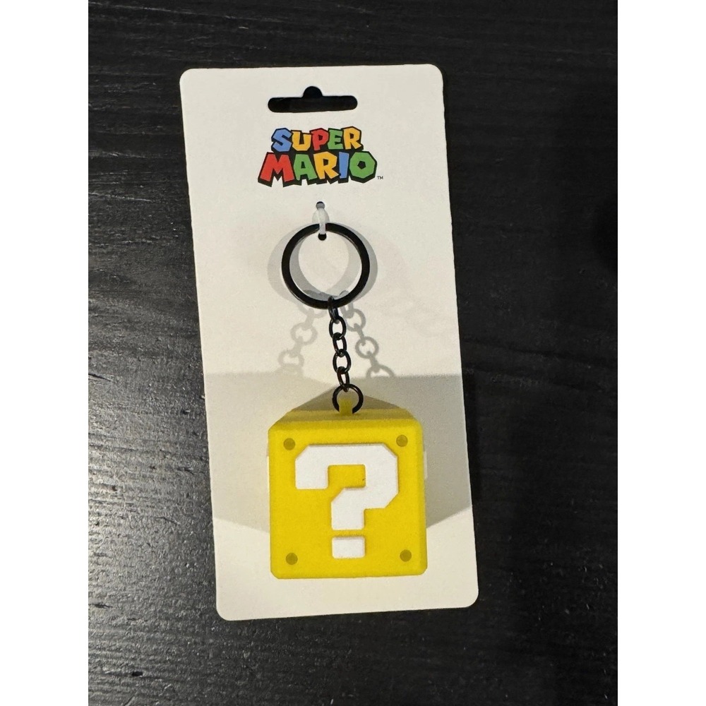 NINTENDO Limited Super Mario Galaxy Movie Keychain NEW Question Mark Block Power